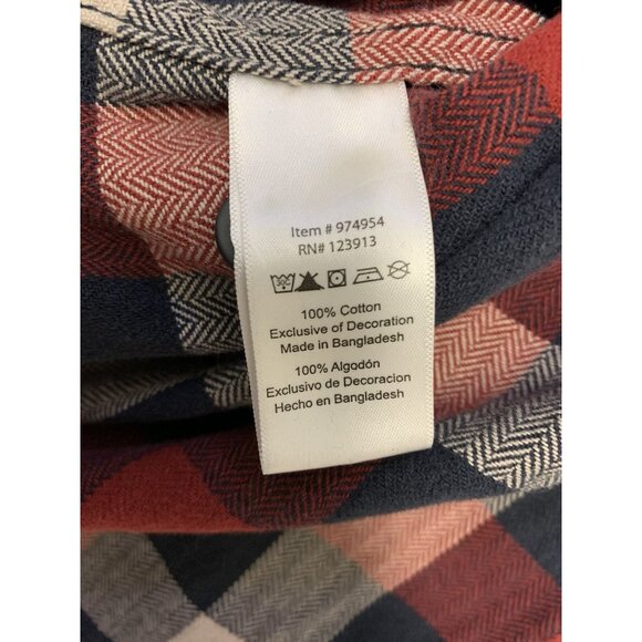 Jachs Flannel Buffalo Plaid Americana Red Long Sleeve Thick 100% Cotton Workwear - Picture 5 of 9